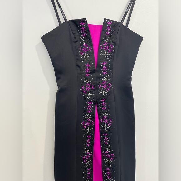 Vintage Morgan Co Strapless Prom Dress Maxi Gown 3/4 Y2K Goth Fairy Corset - Picture 2 of 10